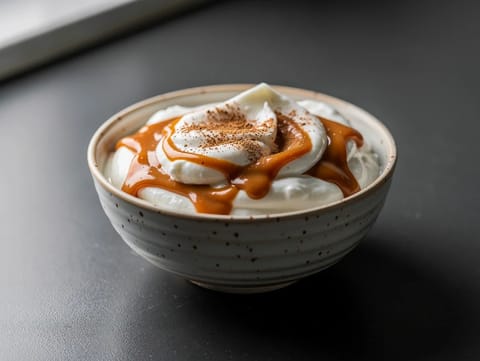 Jogurt s dulce de leche, skořicí a vanilkou