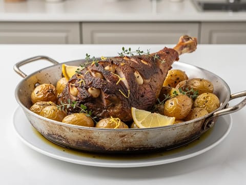 Lamb Kleftiko (cordero asado lentamente con ajo, limón y patatas) Lamb Kleftiko (cordero asado lentamente con ajo, limón y patatas)