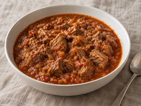 Ensopado de Borrego de Eid (borrego turco com tomate, cebola e especiarias) Ensopado de Borrego de Eid (borrego turco com tomate, cebola e especiarias)