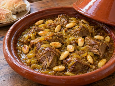 Eid-lammetagine med safran, mandler og honning Eid-lammetagine med safran, mandler og honning