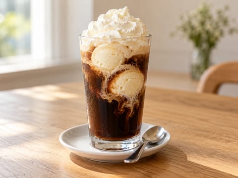 Eiskaffee (niemiecka kawa mrożona z lodami waniliowymi)