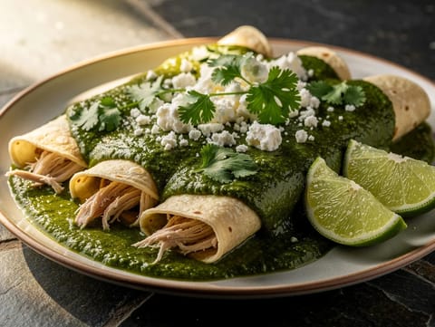 Enchiladas Verdes (gröna kycklingenchiladas)