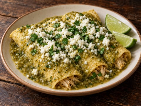 Enchiladas Verdes (Green Chicken Enchiladas) Enchiladas Verdes (Green Chicken Enchiladas)