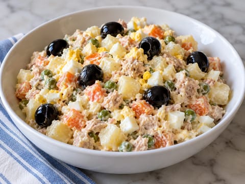 Ensaladilla Rusa (salată spaniolă de cartofi cu ton) Ensaladilla Rusa (salată spaniolă de cartofi cu ton)