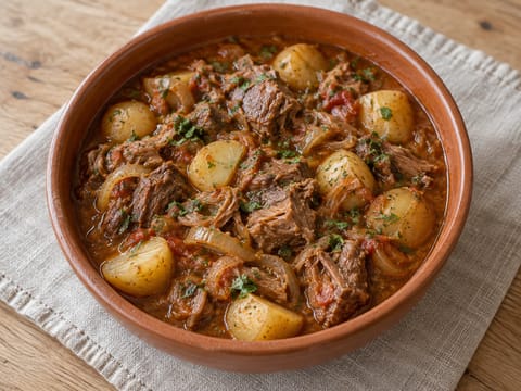 Ensopado de Borrego (portugál bárányragu burgonyával)
