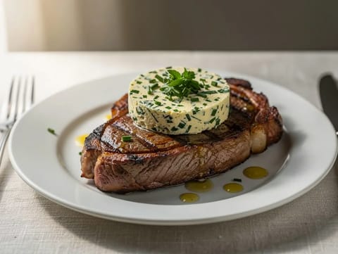 Grillet entrecôte med Café de Paris-smør