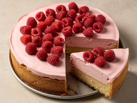 Entremet framboise (gâteau mousse à la framboise)