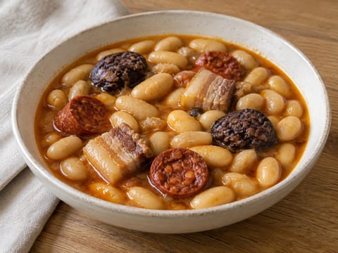 Fabada Asturiana (guiso asturiano de fabes con chorizo y morcilla)