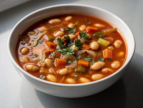 Fasolada (sopa griega de alubias blancas y tomate) Fasolada (sopa griega de alubias blancas y tomate)