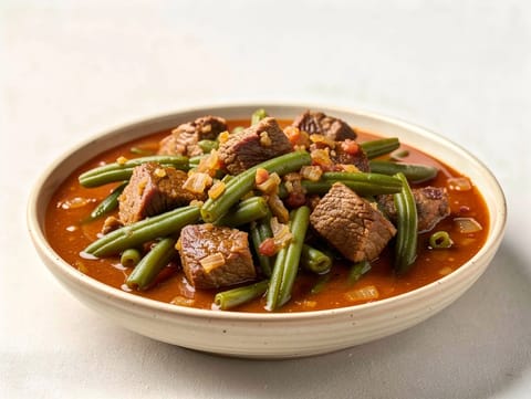 Fasolia Khadra (ragoût de haricots verts et d’agneau)