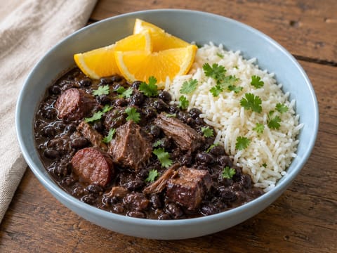 Feijoada tál (fekete babos, sertéshúsos ragu rizzsel) Feijoada tál (fekete babos, sertéshúsos ragu rizzsel)