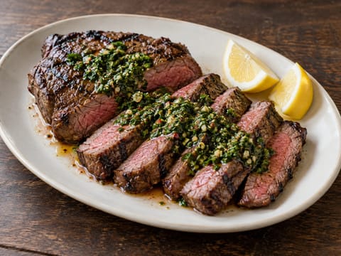 Fiesta Chimichurri Steak (grillowany stek z sosem pietruszkowym)