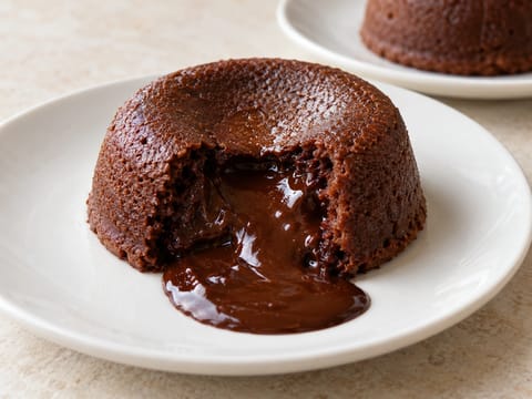 Fondant au Chocolat (ζεστό κέικ σοκολάτας με ρευστό κέντρο) Fondant au Chocolat (ζεστό κέικ σοκολάτας με ρευστό κέντρο)
