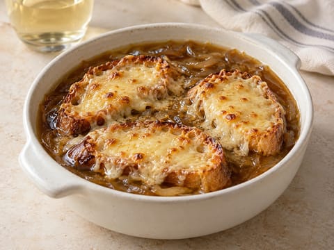 Soupe à l’oignon avec toasts au Gruyère Soupe à l’oignon avec toasts au Gruyère