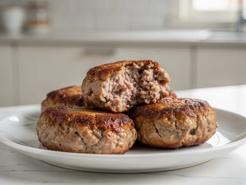 Frikadeller (dánské vepřové karbanátky smažené na pánvi)