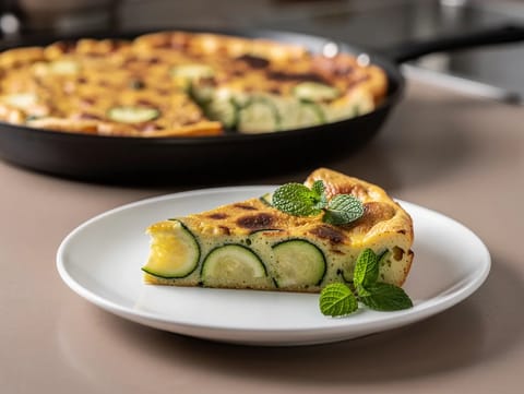 Frittata di Zucchine e Menta (kesäkurpitsa-minttufrittata) Frittata di Zucchine e Menta (kesäkurpitsa-minttufrittata)