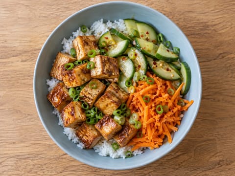 Fusion-tofu-risskål