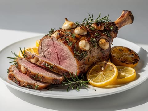 Gigot d’Agneau Rôti aux Herbes (perna de borrego assada com ervas) Gigot d’Agneau Rôti aux Herbes (perna de borrego assada com ervas)