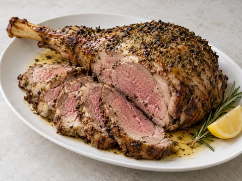 Gigot d’Agneau Rôti aux Herbes (Cosciotto d’agnello arrosto alle erbe) Gigot d’Agneau Rôti aux Herbes (Cosciotto d’agnello arrosto alle erbe)