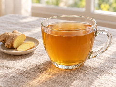 Tè allo zenzero e zucchero di canna Tè allo zenzero e zucchero di canna