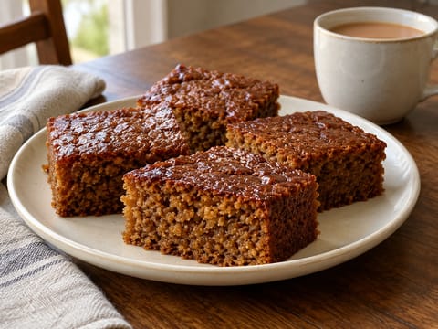 Ginger Parkin (klistret havre- og treaclekage)