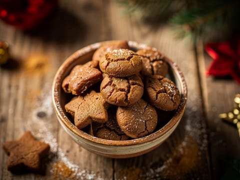 Biscuits au pain d’épices à la mélasse et aux épices chaudes Biscuits au pain d’épices à la mélasse et aux épices chaudes