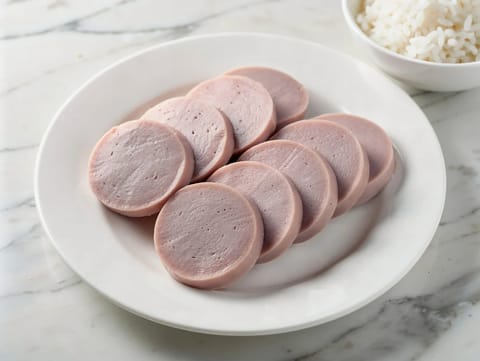 Giò Lụa (vietnamesisk dampet svinepølse i bananblade) Giò Lụa (vietnamesisk dampet svinepølse i bananblade)