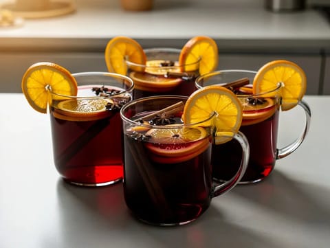 Glühwein (German Mulled Wine with Orange and Spices) Glühwein (German Mulled Wine with Orange and Spices)