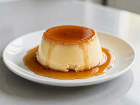 Glutenfri crème caramel (bagt vaniljecreme med karamel)
