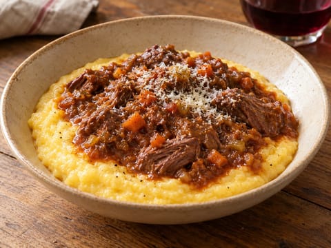 Polenta e Spezzatino (polenta con estofado de ternera) Polenta e Spezzatino (polenta con estofado de ternera)