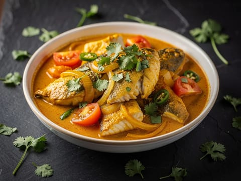 Goanisches Fischcurry mit Kokos und Tamarinde
