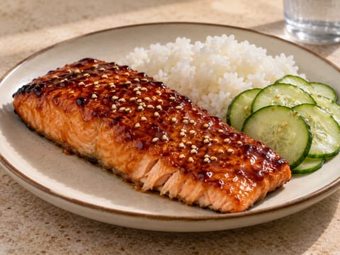 Salmão Glaceado com Gochujang Salmão Glaceado com Gochujang