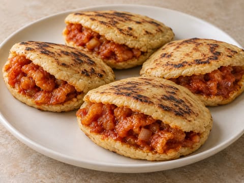 Gorditas de Chicharrón (turtițe groase de porumb umplute) Gorditas de Chicharrón (turtițe groase de porumb umplute)