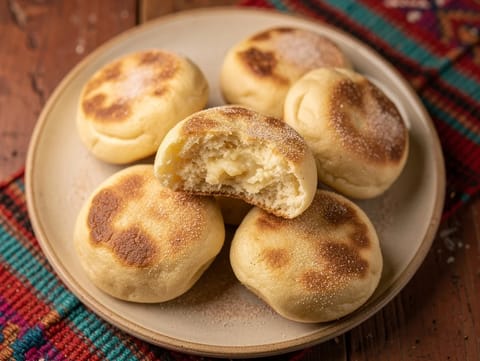 Gorditas de Nata (paistolevyllä paistetut kermaleivonnaiset) Gorditas de Nata (paistolevyllä paistetut kermaleivonnaiset)
