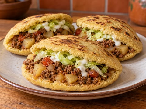 Gorditas de Picadillo (turtițe de masa cu vită tocată) Gorditas de Picadillo (turtițe de masa cu vită tocată)