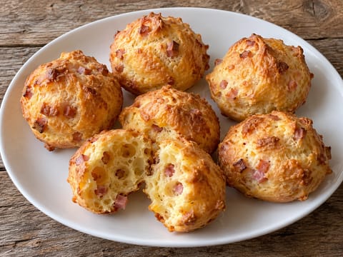 Gougères with Ham and Gruyère Gougères with Ham and Gruyère
