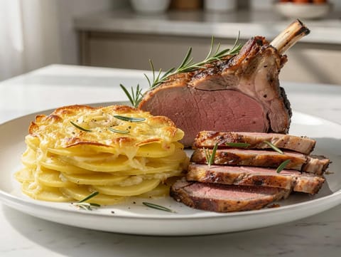 Fırın Kuzu ile Gratin Dauphinois Fırın Kuzu ile Gratin Dauphinois