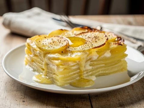 Gratin Dauphinois Traditionnel (cremiges Kartoffelgratin)