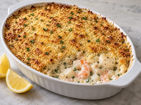 Gratin de Fruits de Mer (französisches Meeresfrüchte-Gratin) Gratin de Fruits de Mer (französisches Meeresfrüchte-Gratin)