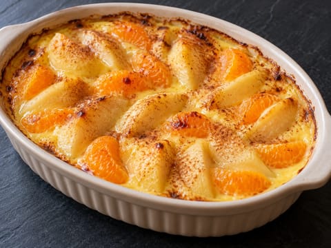 Gratin de Fruits (ciepły gratin owocowy z waniliowym kremem) Gratin de Fruits (ciepły gratin owocowy z waniliowym kremem)