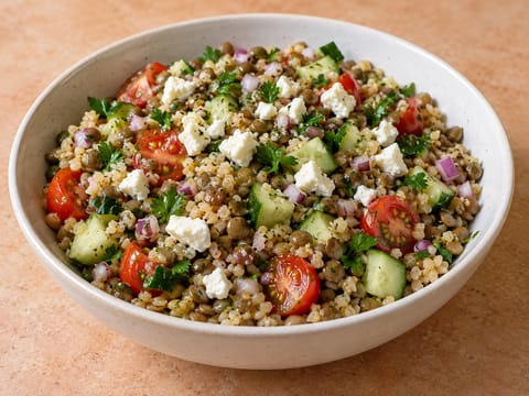 Griechische Linsen-Getreide-Bowl Griechische Linsen-Getreide-Bowl