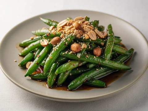 Sichuan-salat med grønne bønner Sichuan-salat med grønne bønner