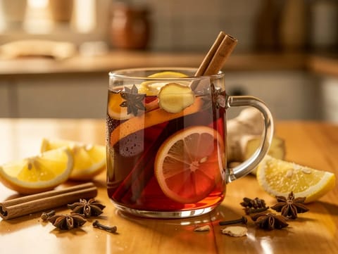 Grzaniec (Poolse glühwein van rode wijn) Grzaniec (Poolse glühwein van rode wijn)