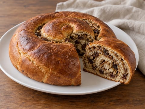 Gubana (friuli diós-mazsolás kalácstekercs)