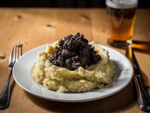 Haggis, neeps and tatties (haggis lanttu- ja perunamuusilla)