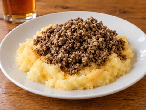 Haggis, Neeps and Tatties (Haggis με πουρέ γογγυλιού και πατάτας) Haggis, Neeps and Tatties (Haggis με πουρέ γογγυλιού και πατάτας)