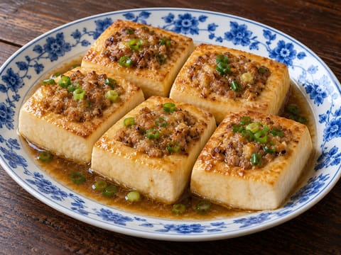 Hakka fylld tofu (Tofu fylld med fläskfärs) Hakka fylld tofu (Tofu fylld med fläskfärs)