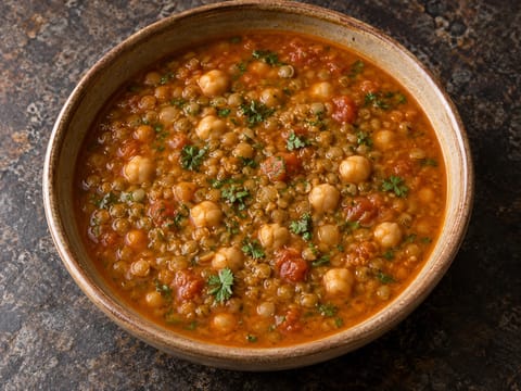 Harira (soupe marocaine aux lentilles et pois chiches) Harira (soupe marocaine aux lentilles et pois chiches)