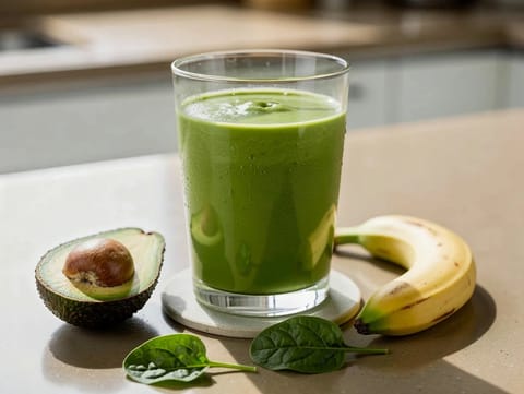 Zelené smoothie s vysokým obsahem bílkovin Zelené smoothie s vysokým obsahem bílkovin