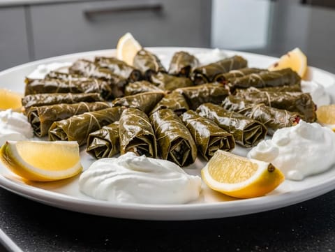 Sarma (fyldte vinblade med krydret ris) Sarma (fyldte vinblade med krydret ris)